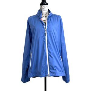 Peter Millar Crown Women's Blue Full-Zip Windbreaker Jacket Long Sleeve Size XL